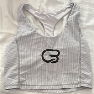 Gray Striped CyclebarWomen's Sports Bra
